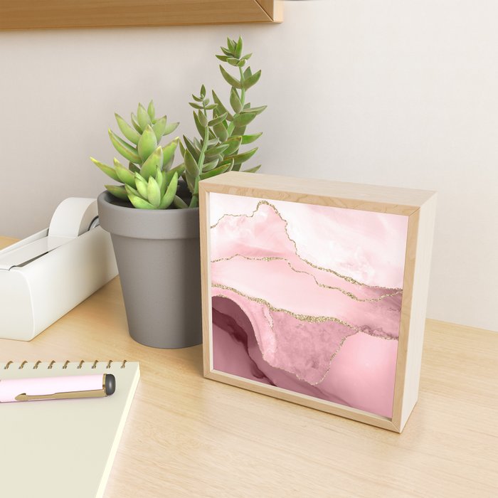 Blush Marble Art Landscape Mini Art Print Gallery Image 2