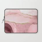 Blush Marble Art Landscape Laptop Sleeve Gallery Image 1