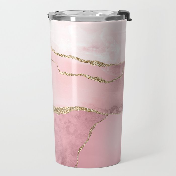 Blush Marble Art Landscape Travel Mug Gallery Image 2