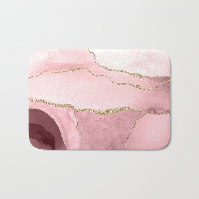 Blush Marble Art Landscape Bath Mat Gallery Image 1