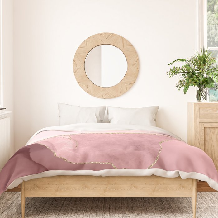 Blush Marble Art Landscape Duvet Cover Gallery Image 3