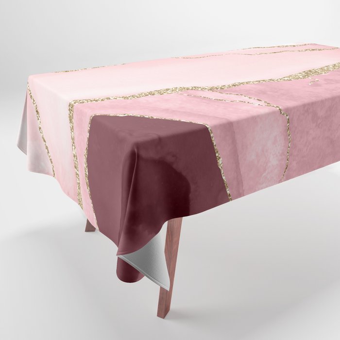 Blush Marble Art Landscape Tablecloth Gallery Image 1