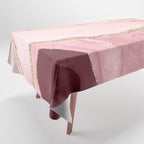 Blush Marble Art Landscape Tablecloth Gallery Image 1