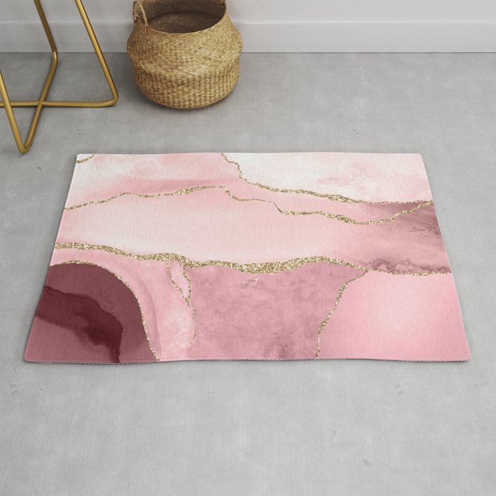 Blush Marble Art Landscape Rug Gallery Image 1