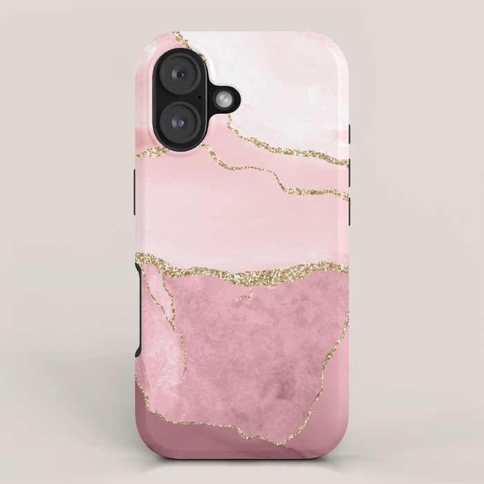 Blush Marble Art Landscape iPhone Case Gallery Image 1