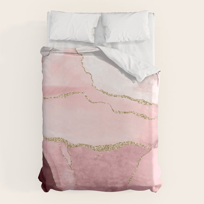 Blush Marble Art Landscape Duvet Cover Gallery Image 6