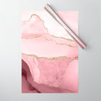 Blush Marble Art Landscape Wrapping Paper Gallery Image 1