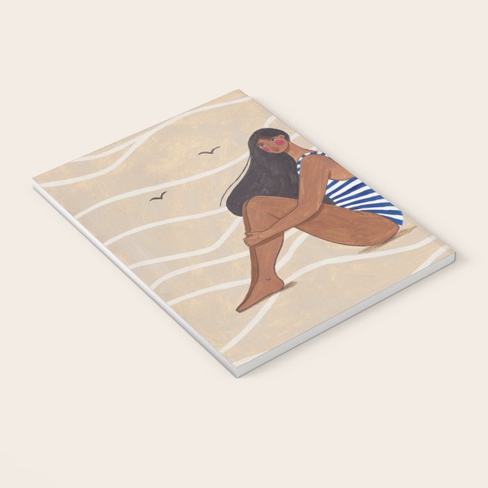 Women by the Sea Modern Beach Illustration Notebook Gallery Image 3