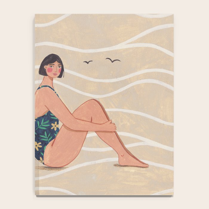 Women by the Sea Modern Beach Illustration Notebook Gallery Image 4