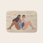 Women by the Sea Modern Beach Illustration Bath Mat Gallery Image 1