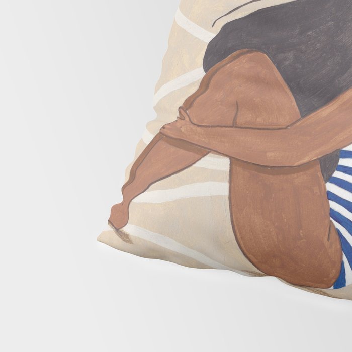 Women by the Sea Modern Beach Illustration Pillow Sham Gallery Image 4
