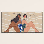 Women by the Sea Modern Beach Illustration Desk Mat Gallery Image 3