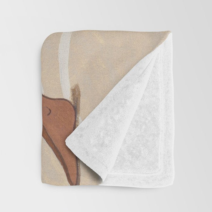 Women by the Sea Modern Beach Illustration Throw Blanket Gallery Image 3