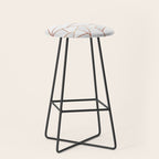 White Stone & Copper Lines Stool Gallery Image 1