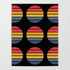 Retro Stripes Circle - Enko Poster Gallery Image 4