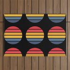 Retro Stripes Circle - Enko Outdoor Rug Gallery Image 1