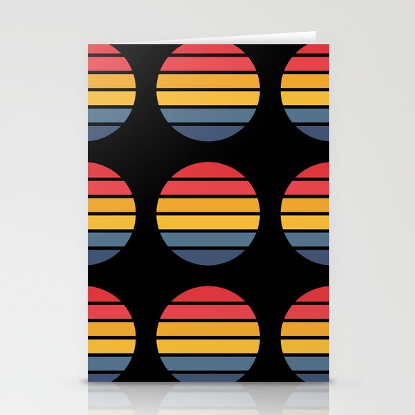 Retro Stripes Circle - Enko Stationery Card Gallery Image 1