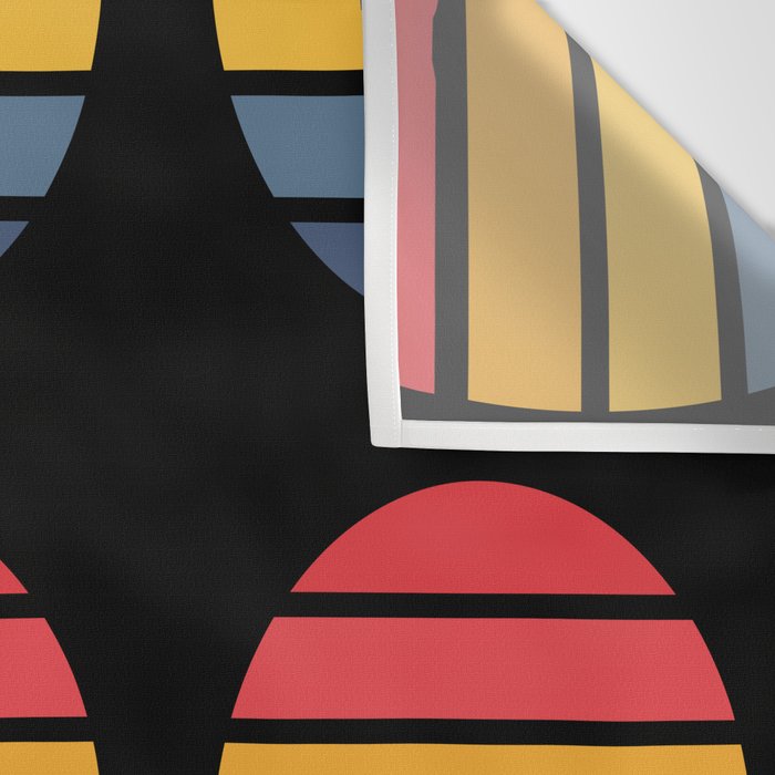 Retro Stripes Circle - Enko Wall Tapestry Gallery Image 3