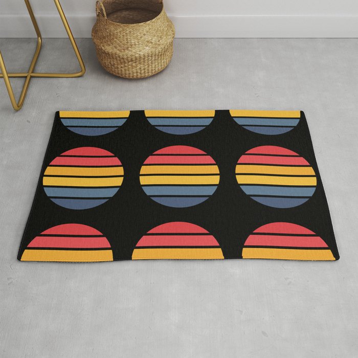 Retro Stripes Circle - Enko Rug Gallery Image 1