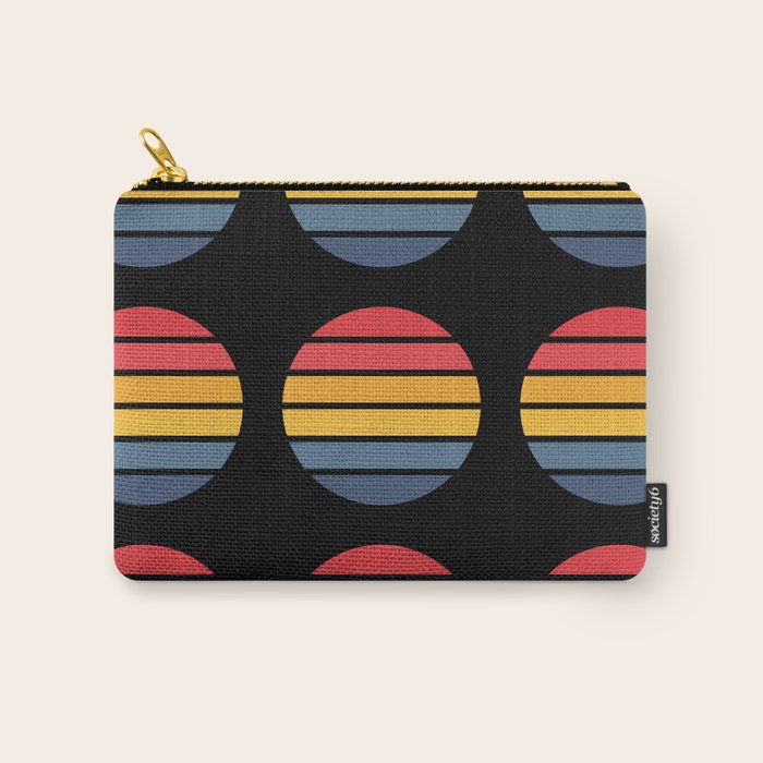 Retro Stripes Circle - Enko Carry All Pouch Gallery Image 1