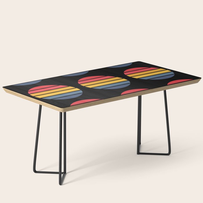 Retro Stripes Circle - Enko Coffee Table Gallery Image 1