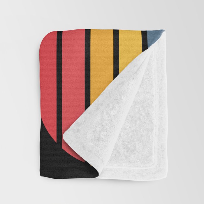 Retro Stripes Circle - Enko Throw Blanket Gallery Image 3