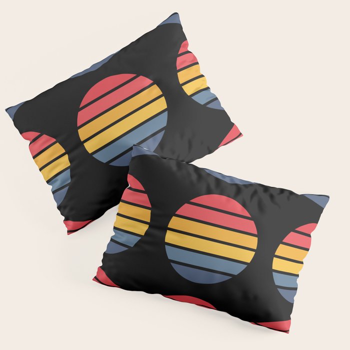 Retro Stripes Circle - Enko Pillow Sham Gallery Image 3