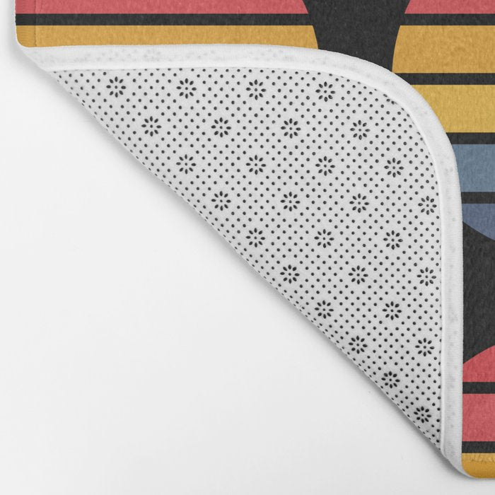 Retro Stripes Circle - Enko Bath Mat Gallery Image 2
