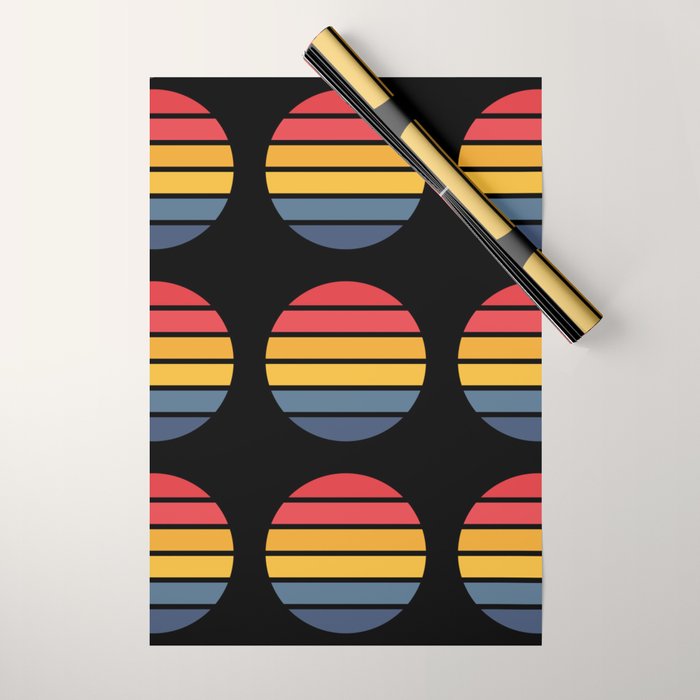 Retro Stripes Circle - Enko Wrapping Paper Gallery Image 1