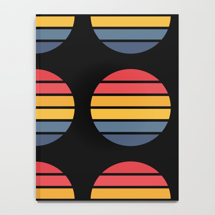 Retro Stripes Circle - Enko Notebook Gallery Image 4
