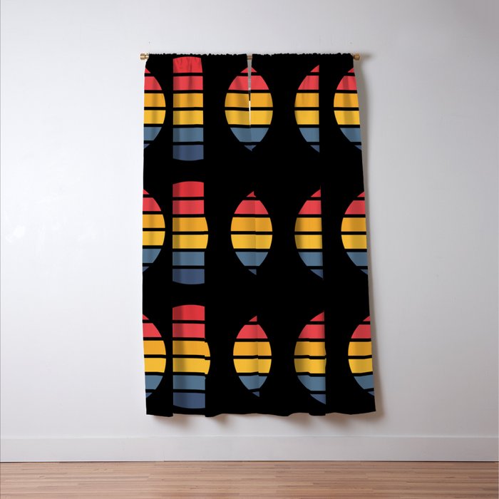Retro Stripes Circle - Enko Window Curtain Gallery Image 3