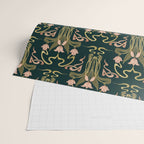 Deco Tulip Bloom - Art Deco Floral Nouveau Deep Forest Wrapping Paper Gallery Image 2