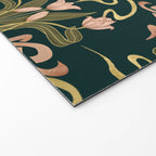 Deco Tulip Bloom - Art Deco Floral Nouveau Deep Forest Welcome Mat Gallery Image 2
