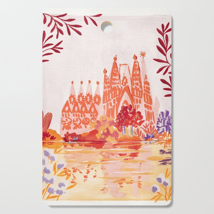 Botanical Sagrada Familia Cutting Board