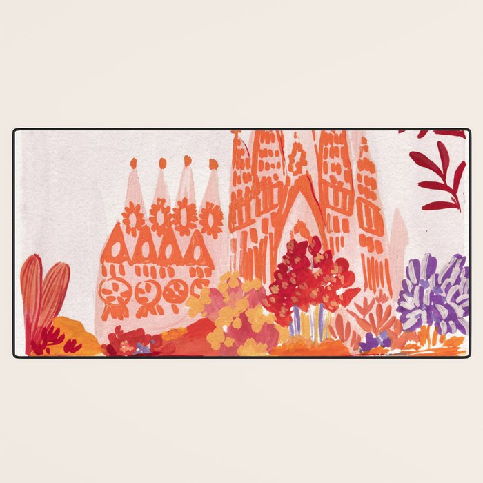 Botanical Sagrada Familia Desk Mat Gallery Image 3