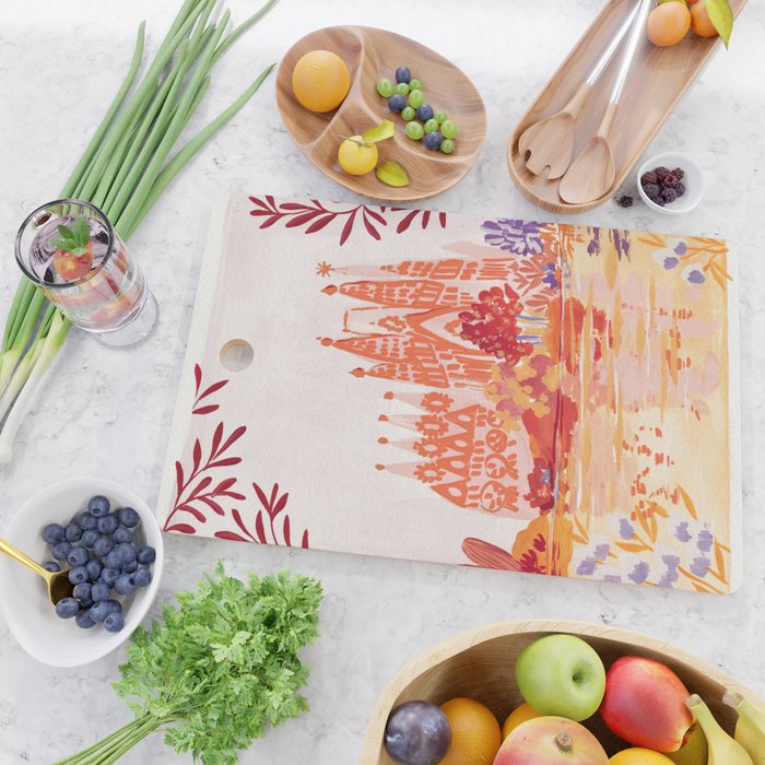 Botanical Sagrada Familia Cutting Board Gallery Image 2