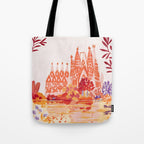 Botanical Sagrada Familia Tote Bag Gallery Image 1