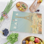 Paris France Eiffel Tower Vintage Travel Poster Commercial Air Travel Cutting Board Gallery Image 2