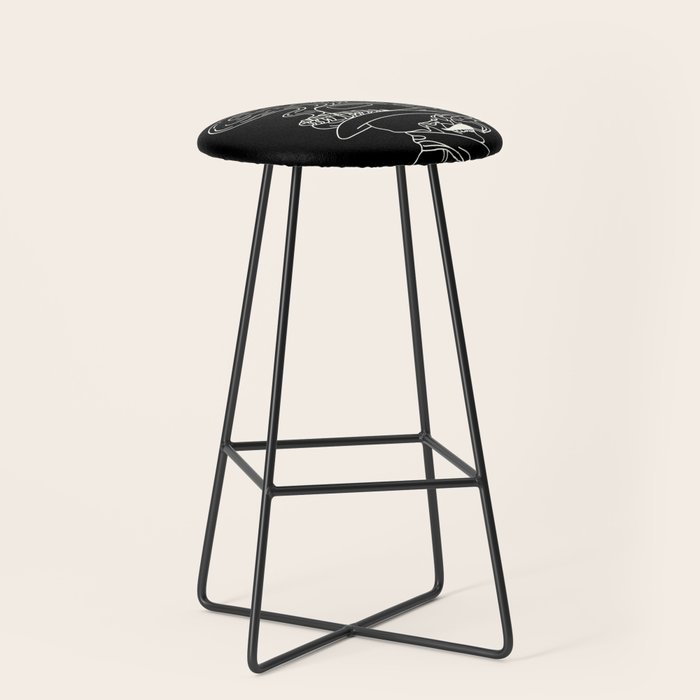 Love or Die Tryin' Cowhand - Black & White Stool Gallery Image 1