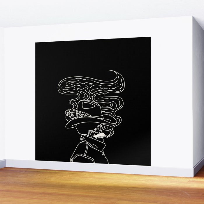 Love or Die Tryin' Cowhand - Black & White Wall Mural Gallery Image 2