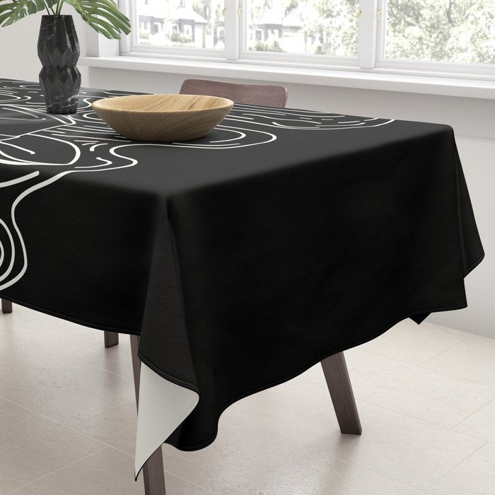 Love or Die Tryin' Cowhand - Black & White Tablecloth Gallery Image 3