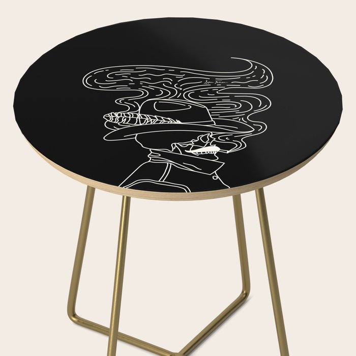 Love or Die Tryin' Cowhand - Black & White Side Table Gallery Image 2