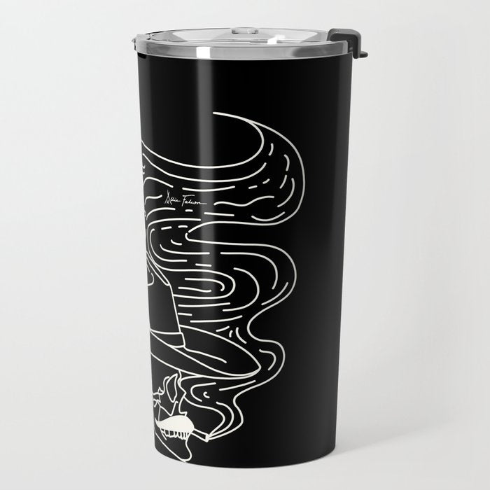 Love or Die Tryin' Cowhand - Black & White Travel Mug Gallery Image 2