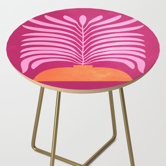 THE VASE 02: Bordeaux Wine Leaves Side Table Gallery Image 2