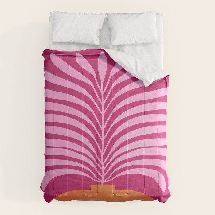 THE VASE 02: Bordeaux Wine Leaves Comforter Gallery Image 6