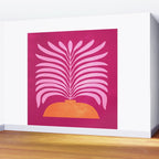THE VASE 02: Bordeaux Wine Leaves Wall Mural Gallery Image 2