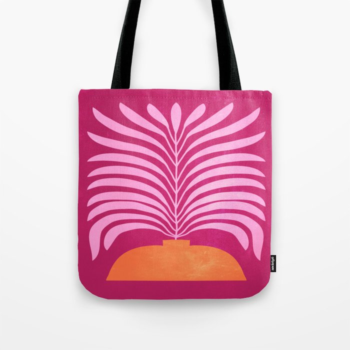 THE VASE 02: Bordeaux Wine Leaves Tote Bag Gallery Image 1