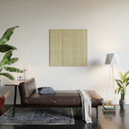 Bamako Textured Stripes and Dots Vertical Pattern in Light Sage Green and White Wood Wall Art Gallery Image 2