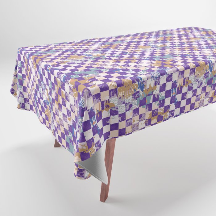 Grid of artistic strokes L Tablecloth Gallery Image 1