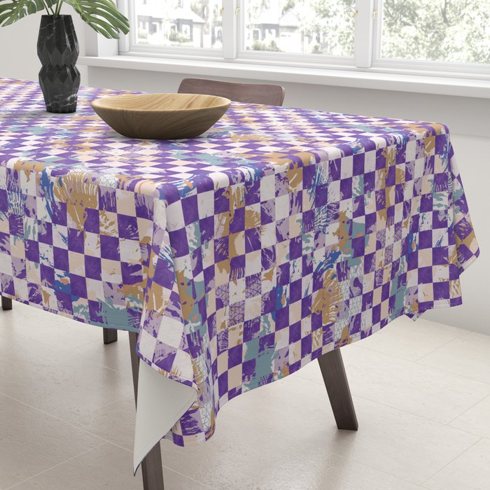 Grid of artistic strokes L Tablecloth Gallery Image 3